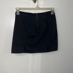 Front zipper mini skirt